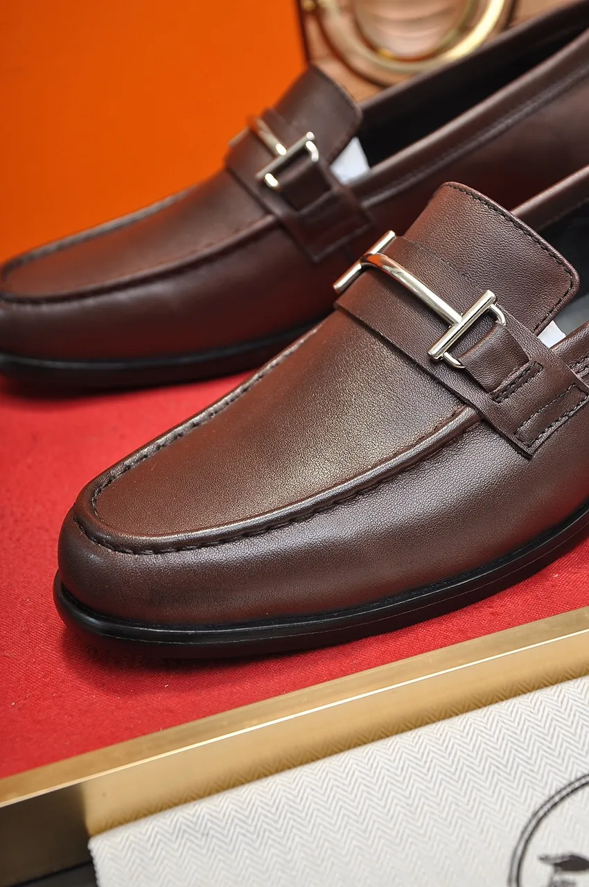 Men's shoes💰460💶[HERMES] (sheepskin lining)🍀Italian top luxury🍀He does not pursue novel styles and gorgeous colors, but attracts the favor of successful men with his flawless, elegant and classic style. Formal leather shoes This very comfortable, simple and stable style allows you to easily match any style! The pattern is absolutely 1:1 refined from the original case, and we strive for excellence in materials, imported cowhide + sheepskin lining💪💪💪extraordinary texture👍! .Black Brown Size: 38-45 (45 customized)